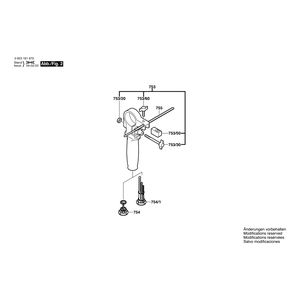 Запчасти для ударной дрели Bosch CSB 650-2 RE 230 V 0603161670, деталировка 2