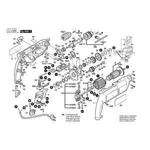 Запчасти для ударной дрели Bosch CSB 650-2 RP 230 V 0603161903, деталировка 1
