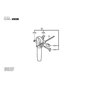 Запчасти для ударной дрели Bosch CSB 1000-2 RET 230 V 0603166103, деталировка 2