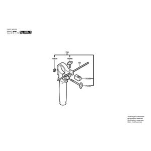Запчасти для ударной дрели Bosch CSB 800-2 RE 230 V 0603166570, деталировка 2