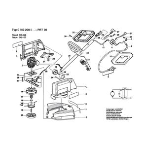 Запчасти для триммера для травы Bosch PRT 30 230 V 0603200003, деталировка 1