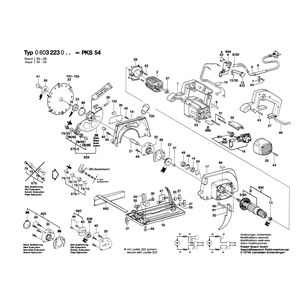 Запчасти для ручной циркуляной пилы Bosch PKS 54 220 V 0603223003