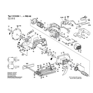 Запчасти для ручной циркуляной пилы Bosch PKS 46 220 V 0603224103
