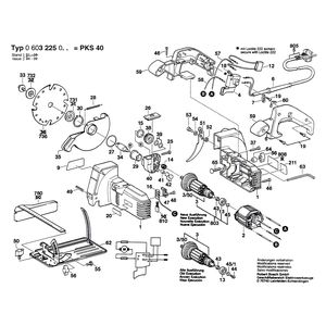 Запчасти для ручной циркуляной пилы Bosch PKS 40 230 V 0603225003
