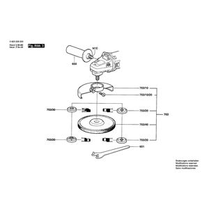Запчасти для фрезера для шпунтовых стыков Bosch PSF 22 220 V 0603228003, деталировка 3