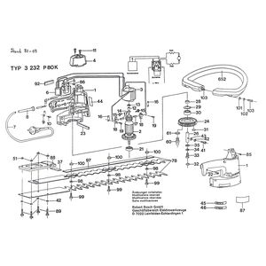 Запчасти для кустореза Bosch P 80 / P 80 K 220 V 0603232003