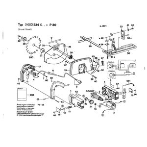 Запчасти для ручной циркулярной пилы Bosch 220 V 0603234003
