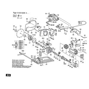 Запчасти для ручной циркуляной пилы Bosch PKS 65 220 V 0603234403