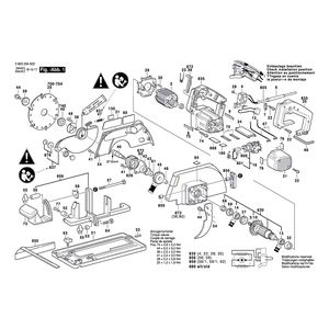 Запчасти для ручной циркуляной пилы Bosch PKS 66 220 V 0603234503, деталировка 1