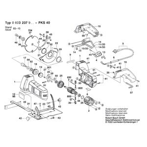 Запчасти для ручной циркуляной пилы Bosch PKS 40 220 V 0603237903