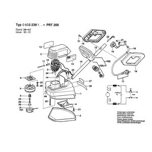 Запчасти для триммера для травы Bosch PRT 200 220 V 0603239103