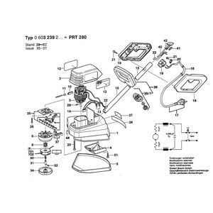 Запчасти для триммера для травы Bosch PRT 280 220 V 0603239203