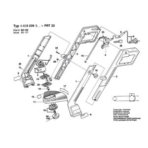 Запчасти для триммера для травы Bosch PRT 23 220 V 0603239503