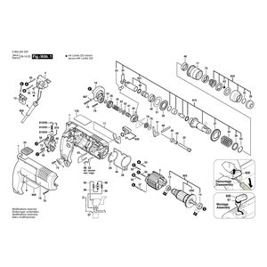 Запчасти для перфоратора Bosch PBH 200 220 V 0603245203