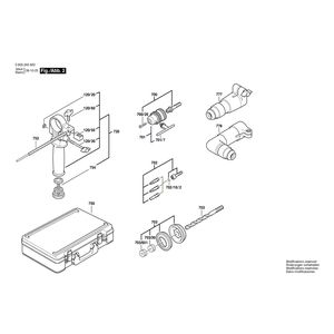 Запчасти для перфоратора Bosch PBH 16 RE 220 V 0603245603, деталировка 2 Запчасти для перфоратора Bosch PBH 16 RE 220 V 0603245603, деталировка 2