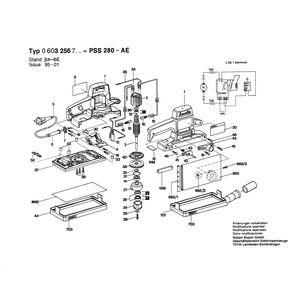 Запчасти для вибрационной шлифовальной машины Bosch PSS 280 AE 220 V 0603256703, деталировка 1