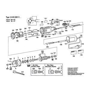 Запчасти для приводной машины Bosch PAM 500 220 V 0603261003, деталировка 1