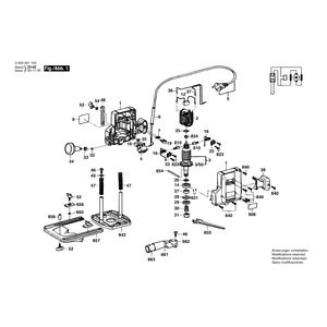 Запчасти для вертикальной фрезерной машины Bosch POF 400 A 220 V 0603261169, деталировка 1