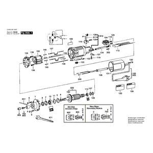 Запчасти для вертикальной фрезерной машины Bosch POF 500 A 220 V 0603261803, деталировка 1