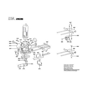 Запчасти для вертикальной фрезерной машины Bosch POF 500 A 220 V 0603261803, деталировка 2