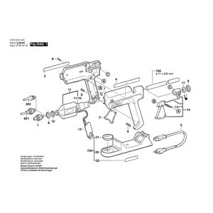 Запчасти для клеевого пистолета Bosch PKP 30 LE 230 V 0603264403, деталировка 1