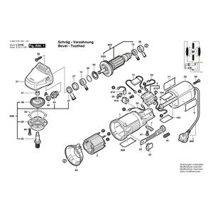 Запчасти для угловой шлифмашины Bosch PWS 500 220 V 0603278160