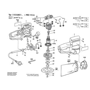 Запчасти для эксцентриковой шлифмашины Bosch PEX 115 A 230 V 0603282063