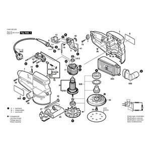 Запчасти для эксцентриковой шлифмашины Bosch PEX 125 A-1 230 V 0603283203