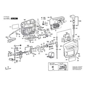 Запчасти для электролобзика Bosch PST 65 PAE 230 V 0603286903, деталировка 1