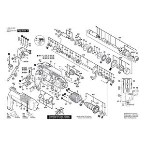 Запчасти для перфоратора Bosch PBH 2RE 230 V 0603295603, деталировка 1