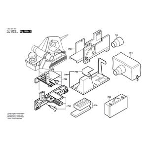 Запчасти для рубанка Bosch PHO 35-82 C 230 V 0603296703, деталировка 2