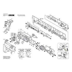 Запчасти для отбойного молотка Bosch PBH 1 230 V 0603302003
