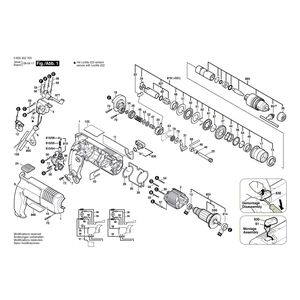 Запчасти для перфоратора Bosch PBH 200 RKE 230 V 0603302703