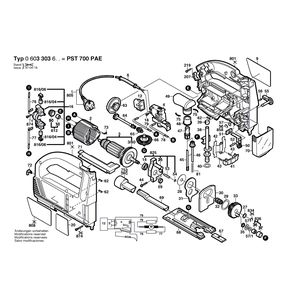 Запчасти для электролобзика Bosch PST 700 PAE 230 V 0603303603, деталировка 1