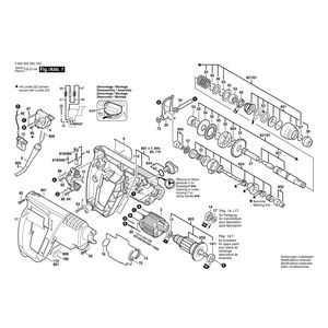 Запчасти для перфоратора Bosch PBH 160 230 V 0603304003