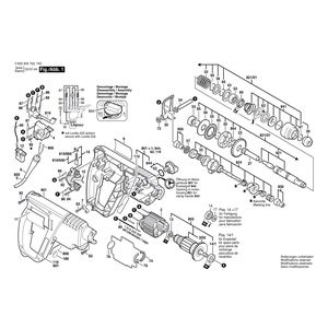 Запчасти для перфоратора Bosch PBH 160 R 230 V 0603304768