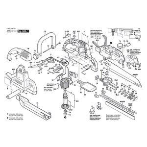 Запчасти для ножовки Bosch PFZ 1400 AE 230 V 0603308603, деталировка 1