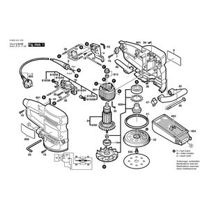 Запчасти для эксцентриковой шлифмашины Bosch PEX 400 A 230 V 0603310103