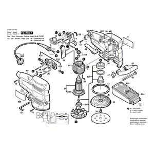 Запчасти для эксцентриковой шлифмашины Bosch PEX 400 AE 230 V 0603310603