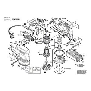 Запчасти для эксцентриковой шлифмашины Bosch PEX 12 AE 230 V 0603310703