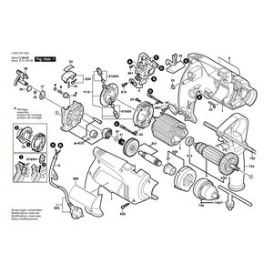 Запчасти для ударной дрели Bosch PSB 500 RE 230 V 0603337603, деталировка 1