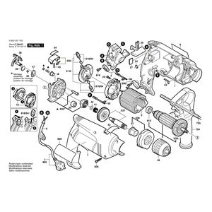 Запчасти для ударной дрели Bosch PSB 500 RE 230 V 0603337780, деталировка 1