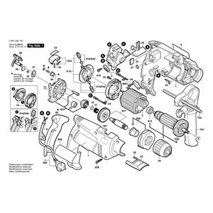 Запчасти для ударной дрели Bosch PSB 16 RE 230 V 06033387C2, деталировка 1 Запчасти для ударной дрели Bosch PSB 16 RE 230 V 06033387C2, деталировка 1