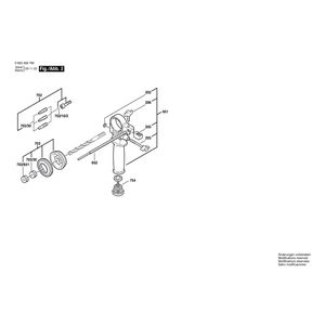 Запчасти для перфоратора Bosch PBH 200 FRE 230 V 0603356760, деталировка 2