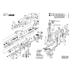 Запчасти для перфоратора Bosch PBH 300 E 230 V 0603358760, деталировка 1