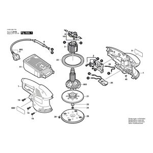 Запчасти для эксцентриковой шлифмашины Bosch PEX 270 AE 230 V 0603369763