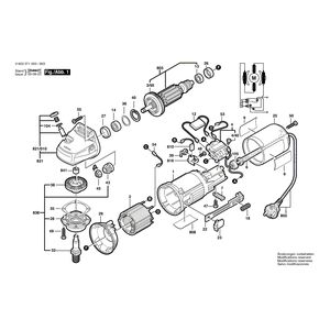 Запчасти для угловой шлифмашины Bosch PWS 600 230 V 0603371060