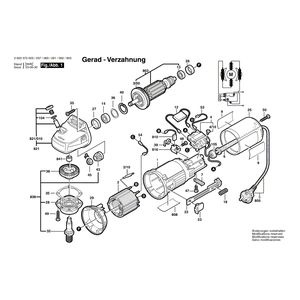 Запчасти для угловой шлифмашины Bosch PWS 6-115 230 V 0603372903