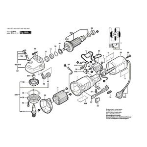 Запчасти для угловой шлифмашины Bosch PWS 7-115 230 V 0603373903