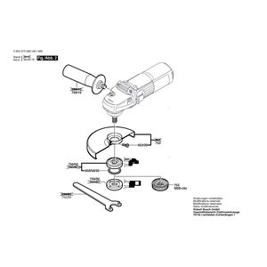 Запчасти для угловой шлифмашины Bosch PWS 700 230 V 0603373960, деталировка 2